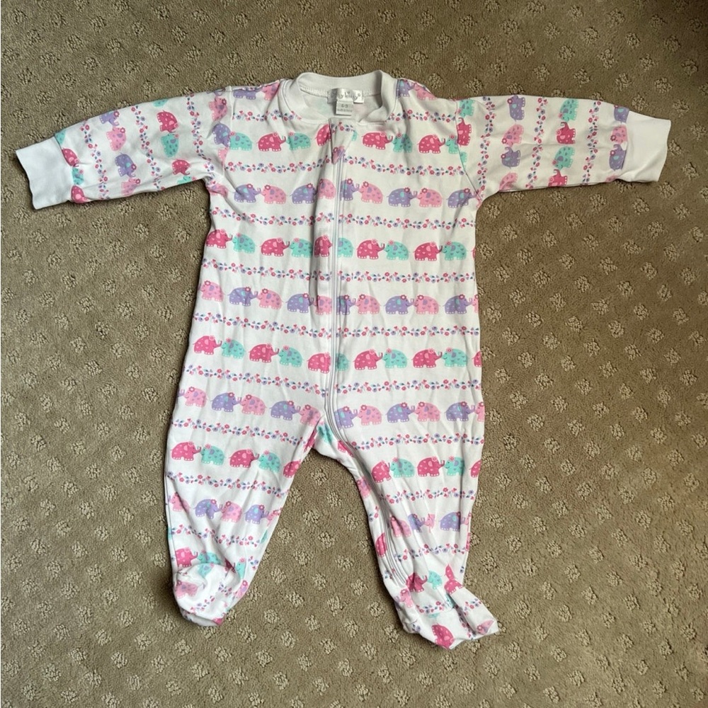 Kissy Kissy - Elephant Escapades Print Footie